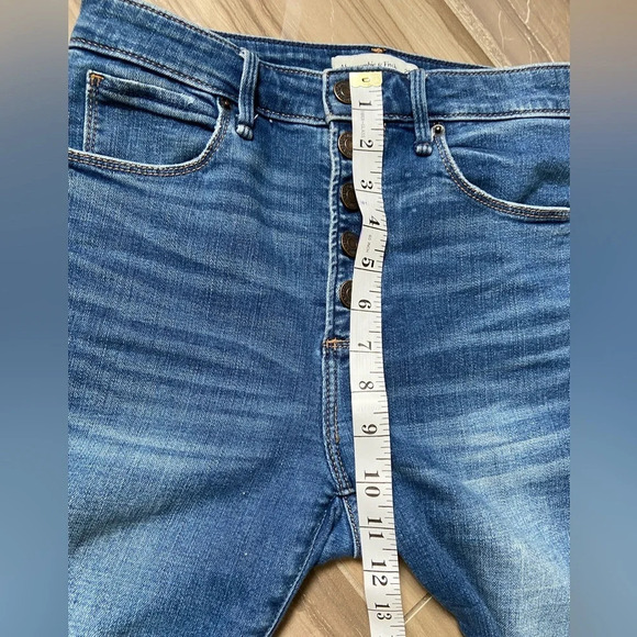 Abercrombie & Fitch super skinny high rise button fly frayed raw hem jeans Sz 26 - Picture 6 of 8